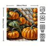 Tuniu Autumn Harvest Pumpkin Decorative Shower Curtain Floral Pattern Unique Home Decor Bathroom Curtain