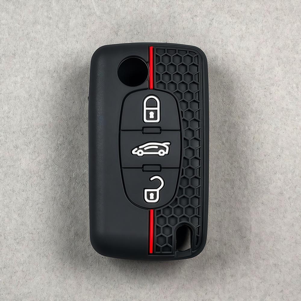 New Silicone Car Key Case Cover Keychain Fob Shell For Citroen C2 C3 C4 C5 C6 Xsara Berlingo For Peugeot 207 307 308 407 607 807