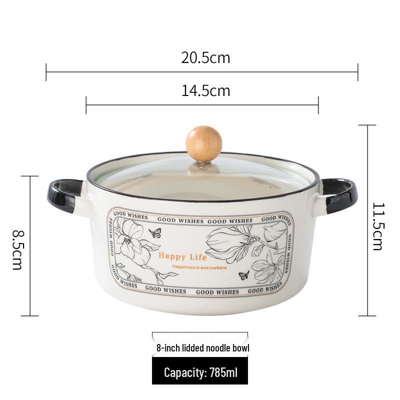 Elegant Ceramic Tableware Set: Thickened Bowls & Plates with Gift Box