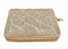 Wallet on a chain, mini bag, Crystal, Greek pattern, gold