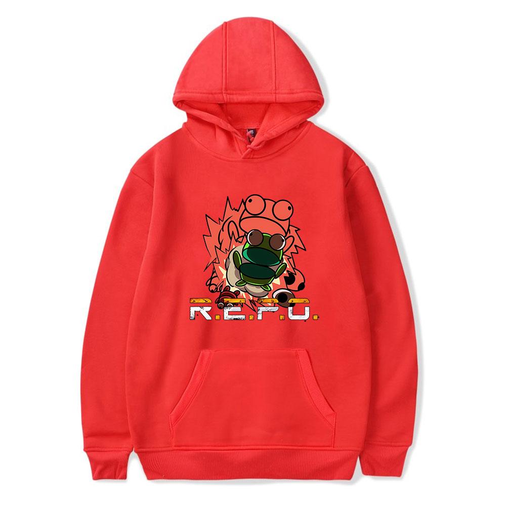 

New Fashion for Fans of R.E.P.O. Cartoon Printed Sweatshirt Outdoor Sport Cosplay Pullovers Hoodie Cosplay Costume XXS червоний