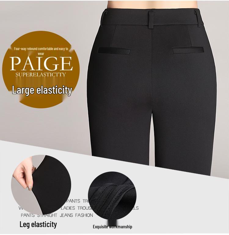 Women's Plus Size High Waist Micro-Flared Work Pants
