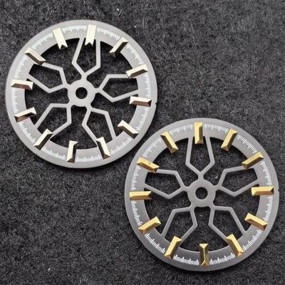 NH70 Watch Dial 28.5MM Skeleton Gold Silver Nail Watch Faces Modified Watch Accessories for NH70 Movement