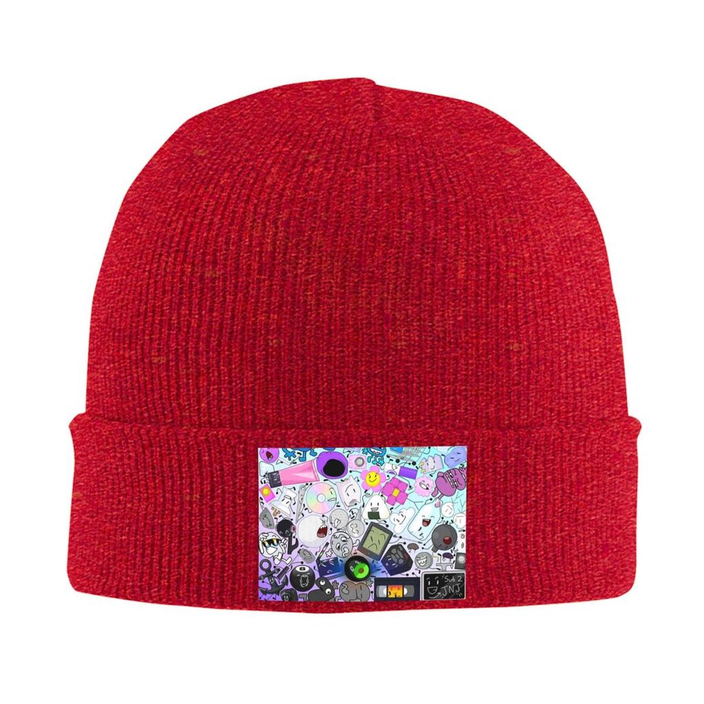 BFDI All Characters Warm Knitted Cap Winter Knit Bonnet Hat Skullies Beanies Hip Hop Caps for Unisex