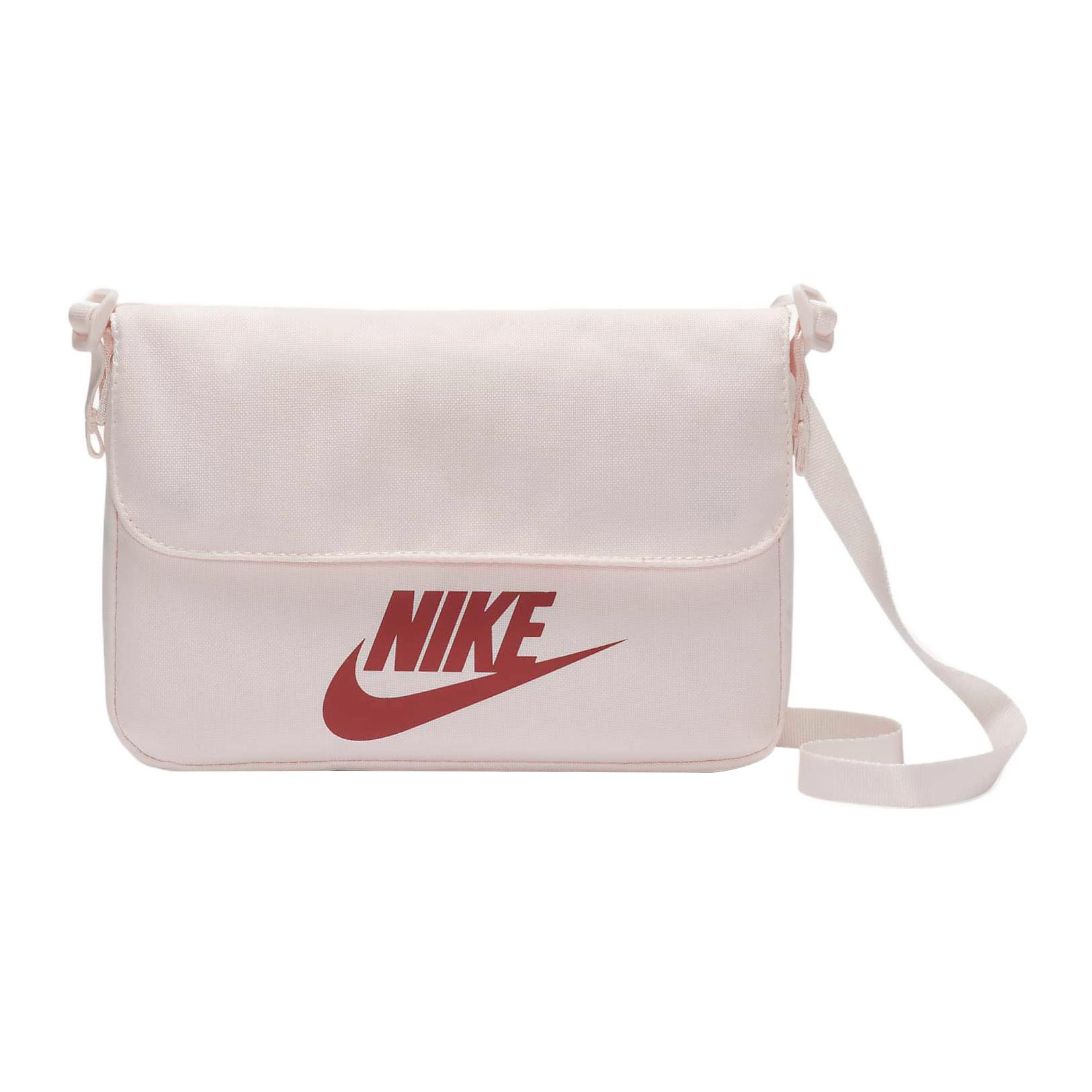 Nike Sportswear Futura 365 Series Logo Fabric Small Shoulder Crossbody Bag Women bags Light-Pink CW9300-640 Light Pink