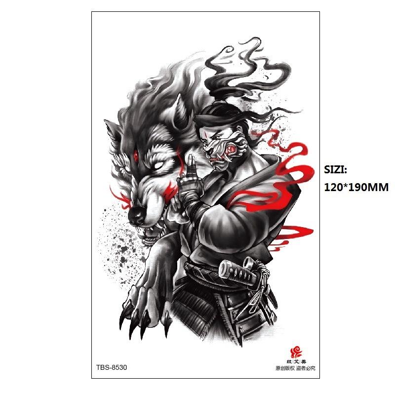 Traditional Men'S Totem Big Spider Dragon Water Transfer Simulation Tattoo Disposable Tattoo Sticker