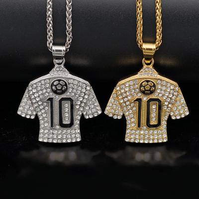 Pendant Hip Hop Hiphop Jewelry Glue No. 10 Jersey Necklace