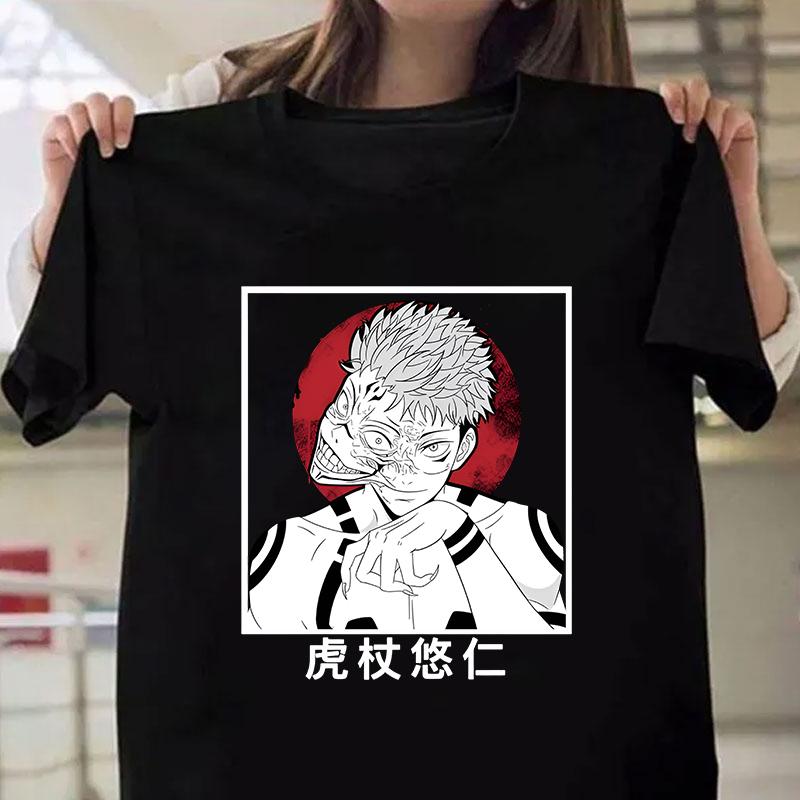 Funny Itadori Yuji Print T-shirt Women Men Summer Casual Short Sleeve Shirt Fashion Loose Tops Anime T Shirts