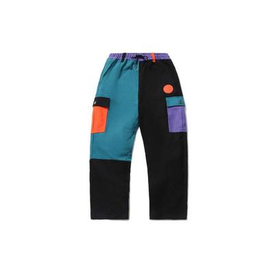 Li Ning Wade Series Casual Color Block Lace-Up Pants Men Pants Green AKXQ545-1