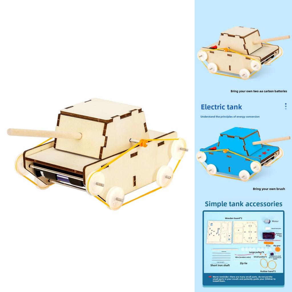 Stem Science Experiment Diy Electric Tank Model Educational Toy For Kids