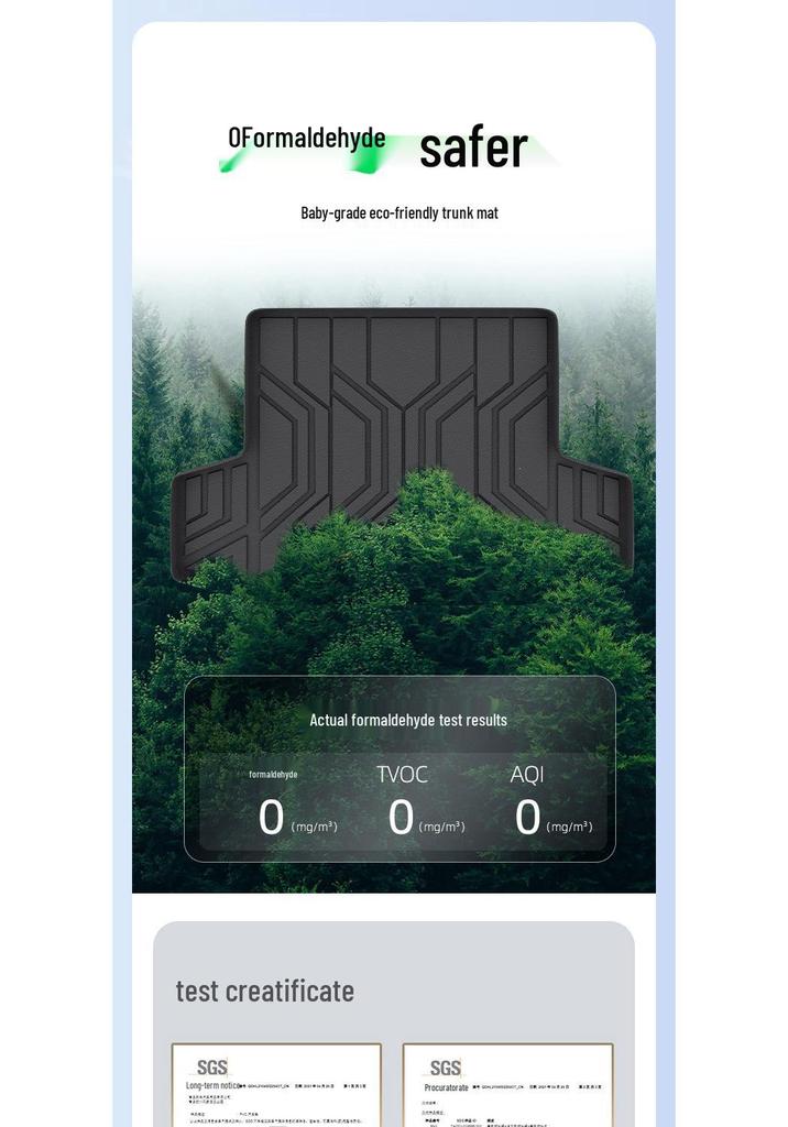 Custom TPE Trunk Mat for 26 Changan Shenlan S05 Models – Front and Rear