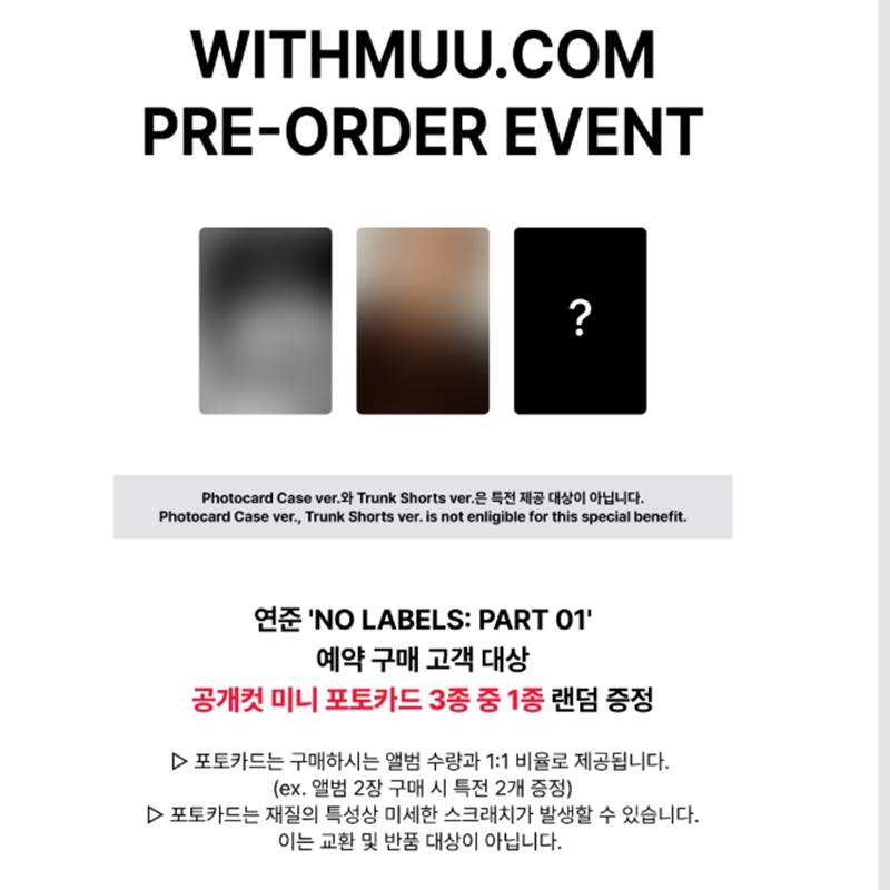 [Pre-order] YEONJUN(TXT) - NO LABELS: PART 01(Online Benefit)