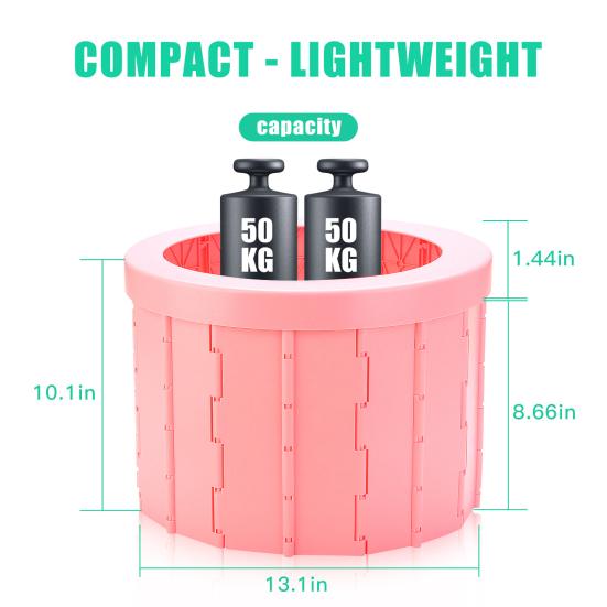 Car Portable Folding Commode Toilet Seat Porta Potty for Hiking Camping Long