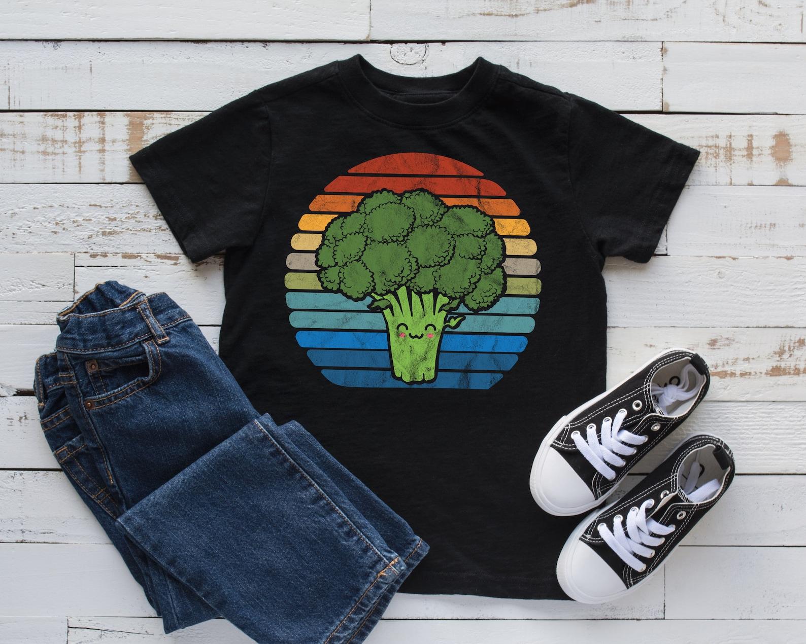 Broccoli T-Shirt, Cute Brocoli Tee, Kids T-shirt, Toddler Tee, Tank Top, T-shirt, T-shirt,T-shirt, Kids Tee Apparel Gift XL