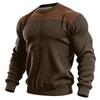 Men's Colorblock Round Neck Long Sleeve Tops Men's Sports Large Size Casual Round Neck Tops