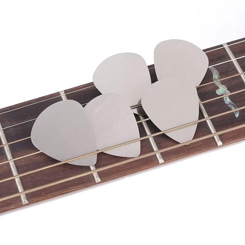 5~20pcs Guitar Picks Plectrum Stainless Steel 0.3mm Metal Electric Guitar Bass Picks Plectrum Guitar Parts Accessories TMZ