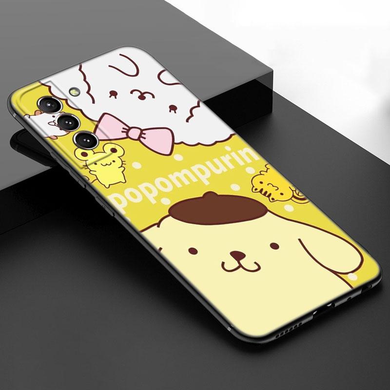 

Милый черный силиконовый чехол Sanrio Pompompurin для телефона Samsung Galaxy S23 S21 S20 FE S24 S22 Ultra S10E S10 S9 S8 Plus Samsung S21 FE