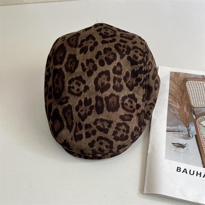 

Tide леопардовый принт Spice girl показ мод лицо маленький берет дети осень и зима британская ретро шляпа художника шляпа-бутон M（56-58cm） светло-зеленый