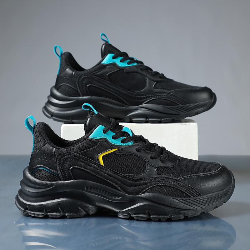 Mens Shoes Sneakers Lace Up 2025 New Spring Breathable Casual Sneakers Leisure Soled Comfort Non Slip Outdoor Running Shoes