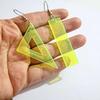 Women Fashion Ruler Acrylic Earrings Creative Triangle Drop Dangle Funny Jewelry for Women Gift Accessories for Girls