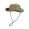 Letter Embroidery Fisherman Hat for Women Summer Washed Cotton Solid Color Cowboy Wide Brim Sunshade Cap Girl Outdoor Hiking Hat
