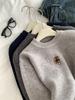 Korean Embroidered Bear Knit Sweater, Soft & Warm for Autumn/Winter