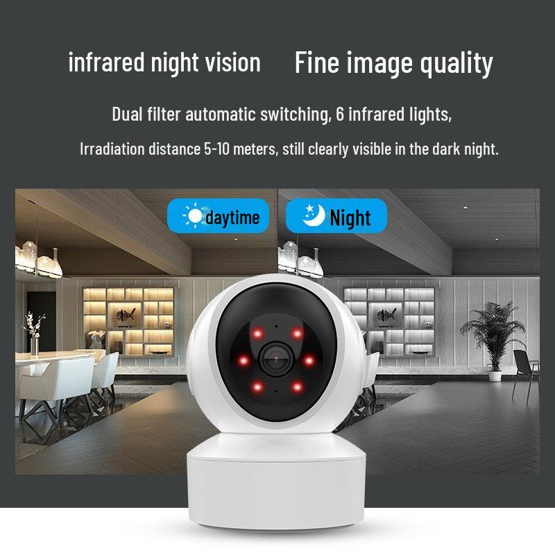Indoor 4MP 5G Dual-Band WiFi PTZ Security Camera with Infrared Night Vision