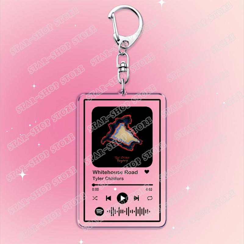 

Country Music Keychains for Women Accessories Bag Singer Feathered Indians Purgatory Shake The Frost Keying Jewelry Fans Gifts