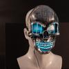 Skull Shape Cold Light Face Cover Glowing Halloween Mask Spoof Prank Toy Scary