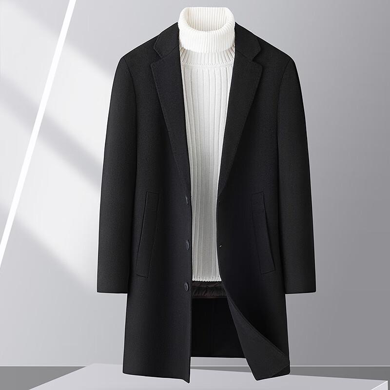 

FAPAI Men s Wool Overcoat with Detachable Goose Down Liner 4XL 58