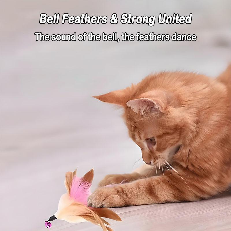 Wire Feather Cat Tickling Stick Pet Products for Cats Pet Cat Toys Interactive Cat Stick Toy Kitten Playing Pet Accessories