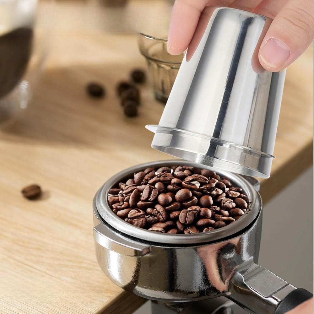 53mm Coffee Dosing Cup Stainless Steel Dosing Cup Coffee Powder Cup Coffee Powder Feeder Espresso Machine Coffeeware Accessories