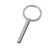 Laser-Printed Stainless Steel Cube Pillar Keychain Gift
