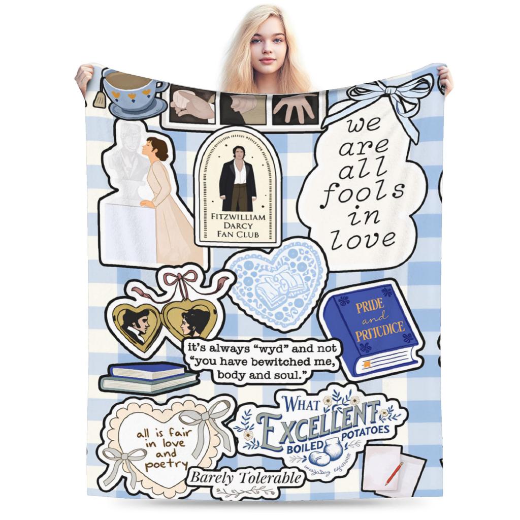 Pride and Prejudice Blankets Quality Super Warm  Throw Blanket Winter Children Couch Chair Sofa Bed Graphic Bedspread