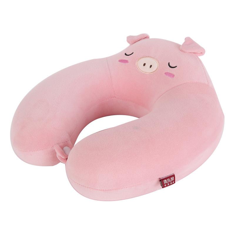 Unicorn Kids U Shape Pillow With Memory Foam And Soft Elastic Cover For Rest