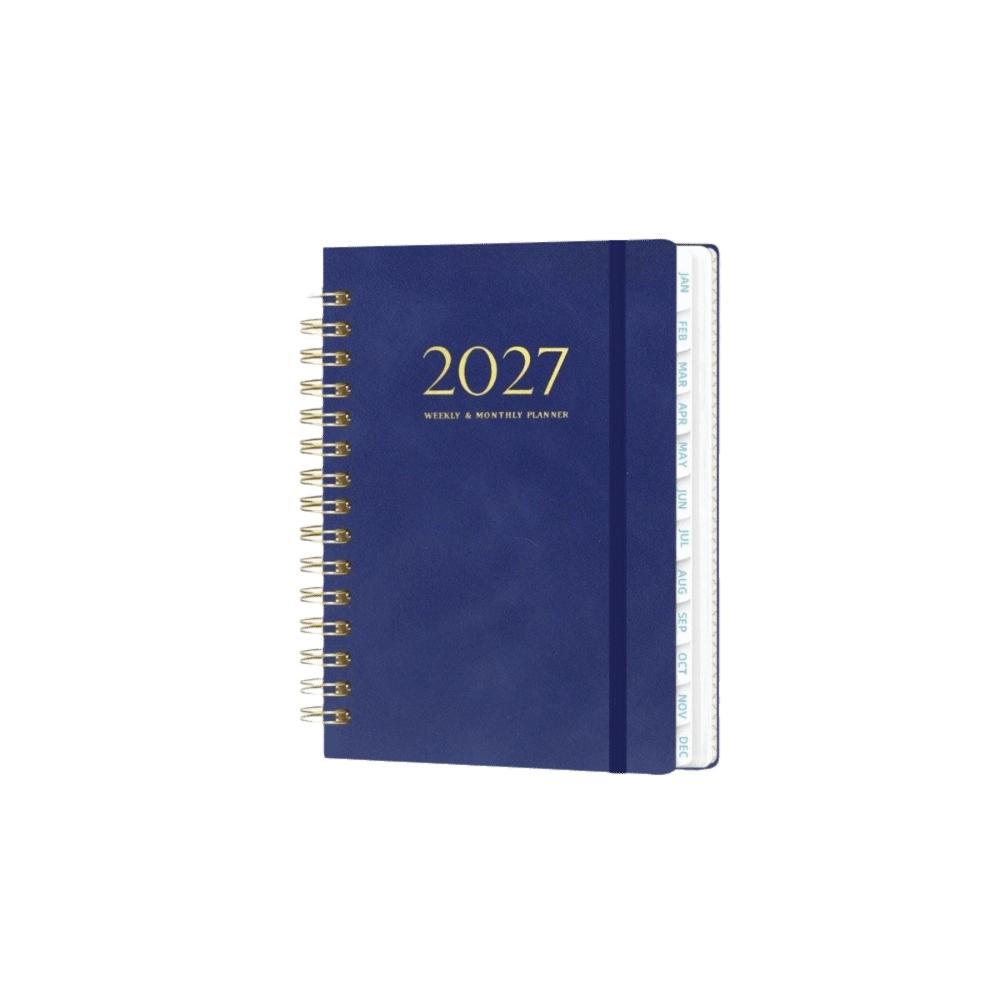 Strap Closure Annual Planner Book Spiral Binding Schedule Notebook Journaling