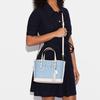 New COACH Canvas With Leather Tote Bag, Shopping Bag, Handbag, Crossbody Bag Medium Size Women's Blue Monogram White CA142-IMUDY