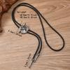 European & American Retro Western Bull Head Bolo Tie Necklace