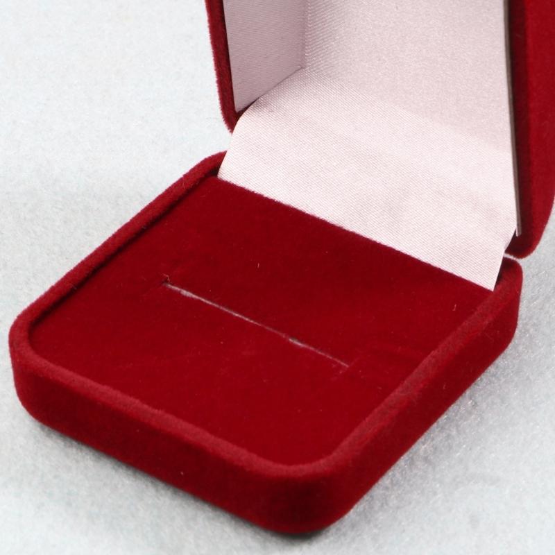 Flip Ring Box Velvet Jewelry Gift Box Wedding Ring Storage Cases for Engagement Wedding Anniversary Valentine's Day