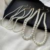 Beads Gray Pearl Necklace Imitation Clavicle Chain New Beaded Choker  Women