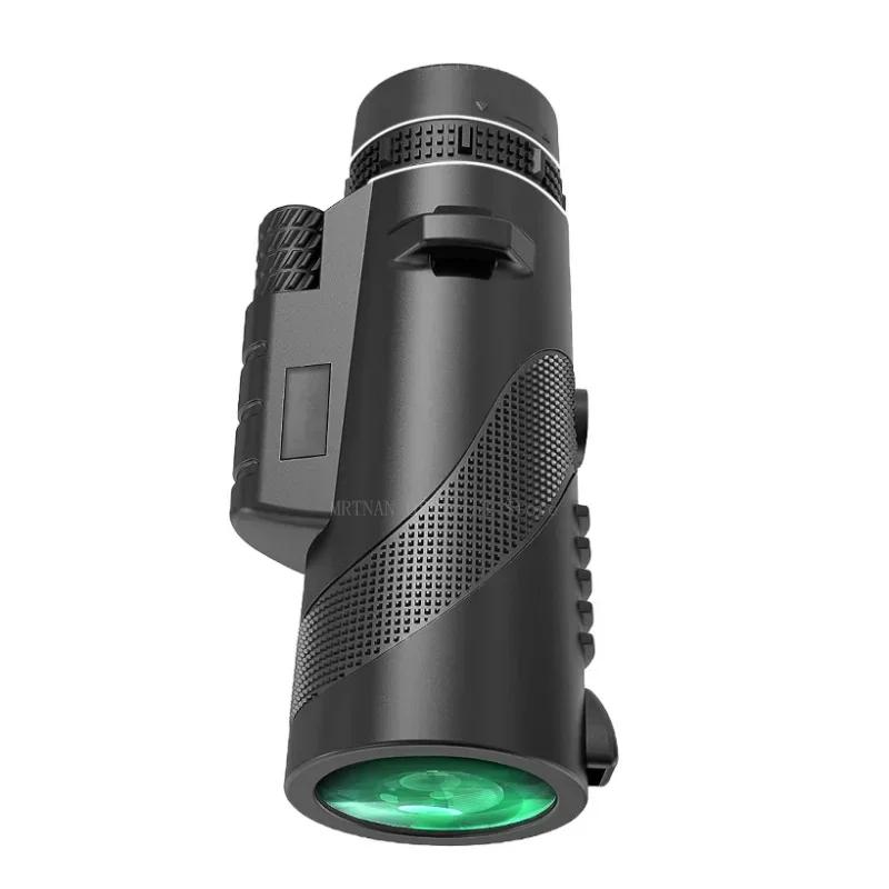 80x100 Draagbare Zoom HD 5000M Telescoop Opvouwbare Lange Afstand Mini Krachtige Telescoop voor Jacht Sporten Buiten Kamperen Reizen