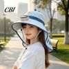 Dinosaur Fishing Hat for Kids Sun with Solar Fan, Wide Brim UV Protection Beach Babies Neck Flap, Summer Cap Boys Girls Camping