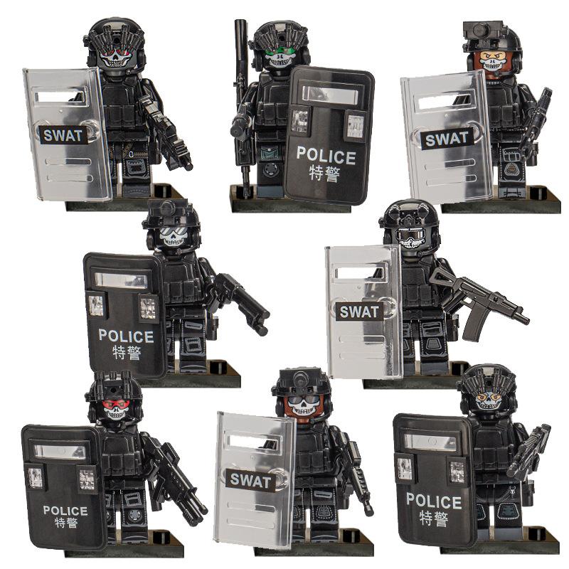 

Военный призрак Спецназ строительный блок кукла щит оружие Восьмисторонний добровольческий армейский спецназ головоломка сборная игрушка