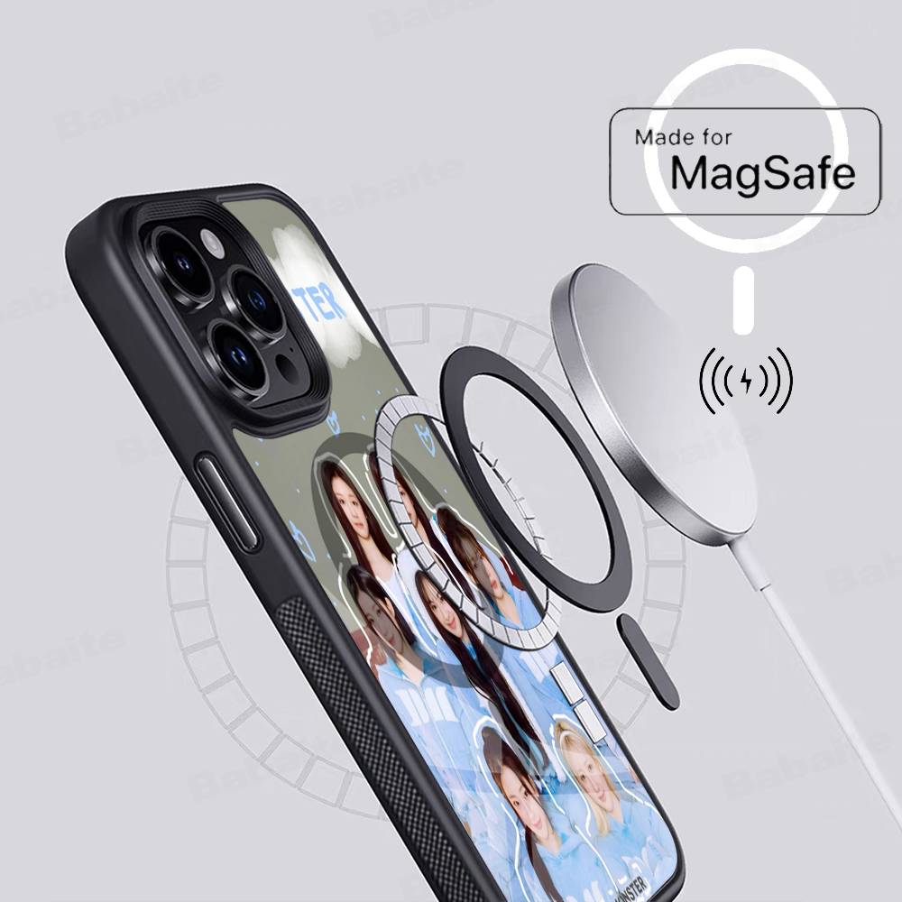 Famous Kpop B-Babymonster Black For Magnetic Phone Case For IPhone 16 15 17 Pro Max 11 12 13 14 Plus Cover iPhone 11 pro
