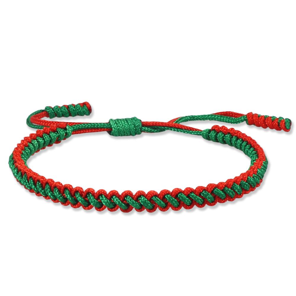 Women's Two-Color Ethnic Knot Bracelet: High-End Handwoven Jewelry