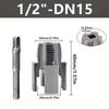 2pcs Metal PPR Water Pipe Thread Repair Tools - Integrated Wire Opener for Inner & Outer Holes, Electric Drill Type, 1/2" - DN15, 3/4" - DN20 Sizes