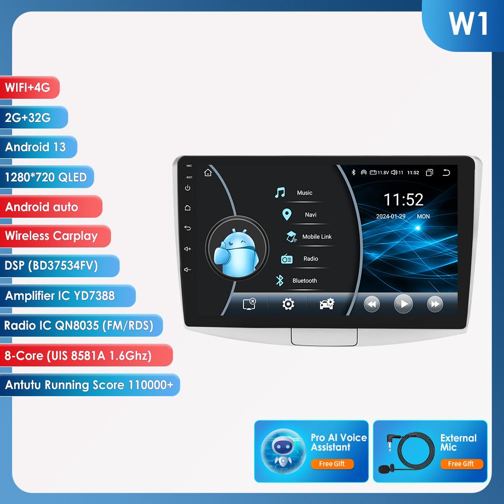 OSSURET Android 13 Autoradio VW Passat B7 CC 2010-2015 Multimedia-Videoplayer Navigation GPS Carplay QLED Touchscreen Auto Stereo Intelligenter Bildschirm