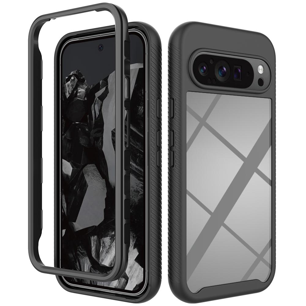 

For Google Pixel 9 Pro XL Case Anti-Drop 2-in-1 PC+TPU Phone Cover Black