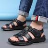 Herren Ledersandalen Rutschfeste Strandschuhe Atmungsaktive Sommer Freizeitsandalen für Herren