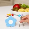 Reusable Dessert Forks Flower Shaped Colorful Fruit Fork Set Table Ornaments